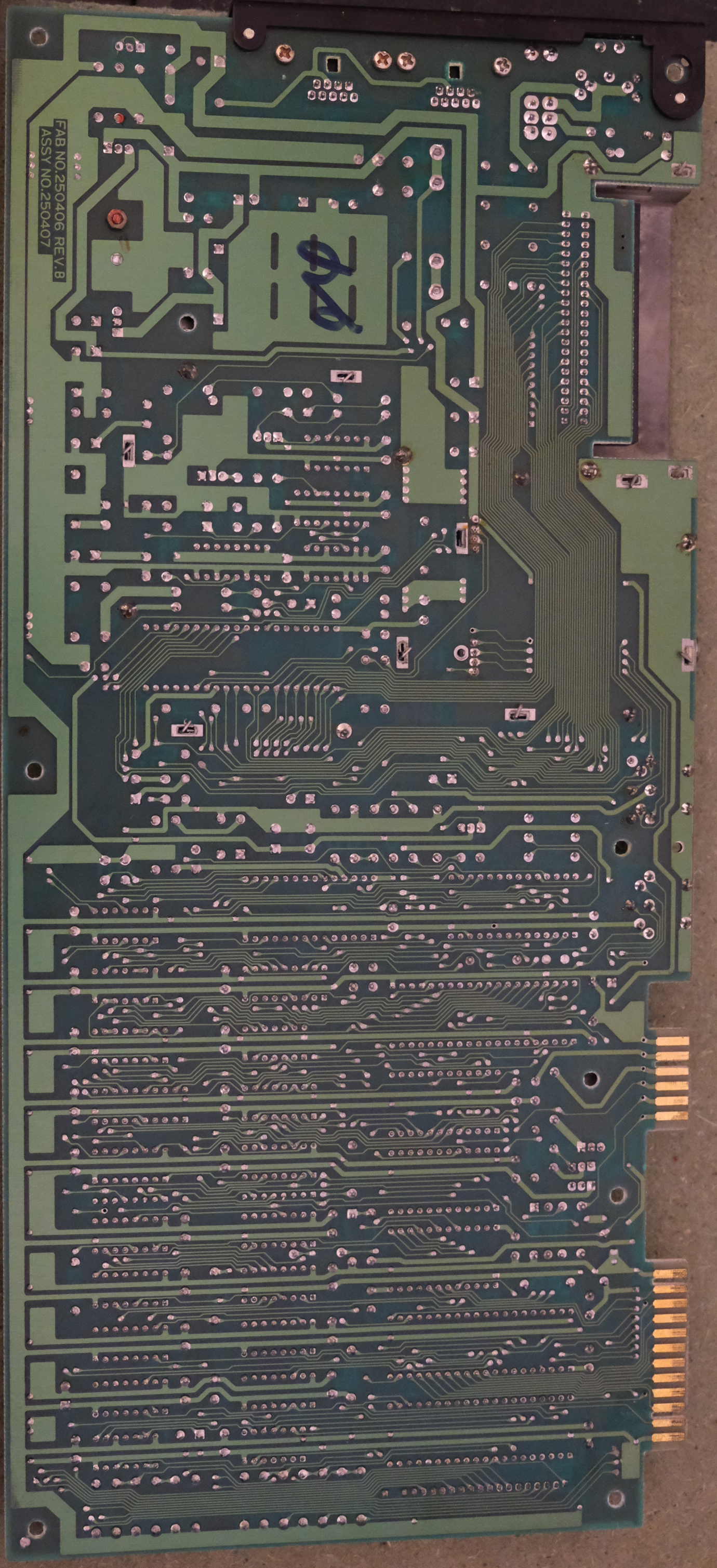 PCB backplane as received