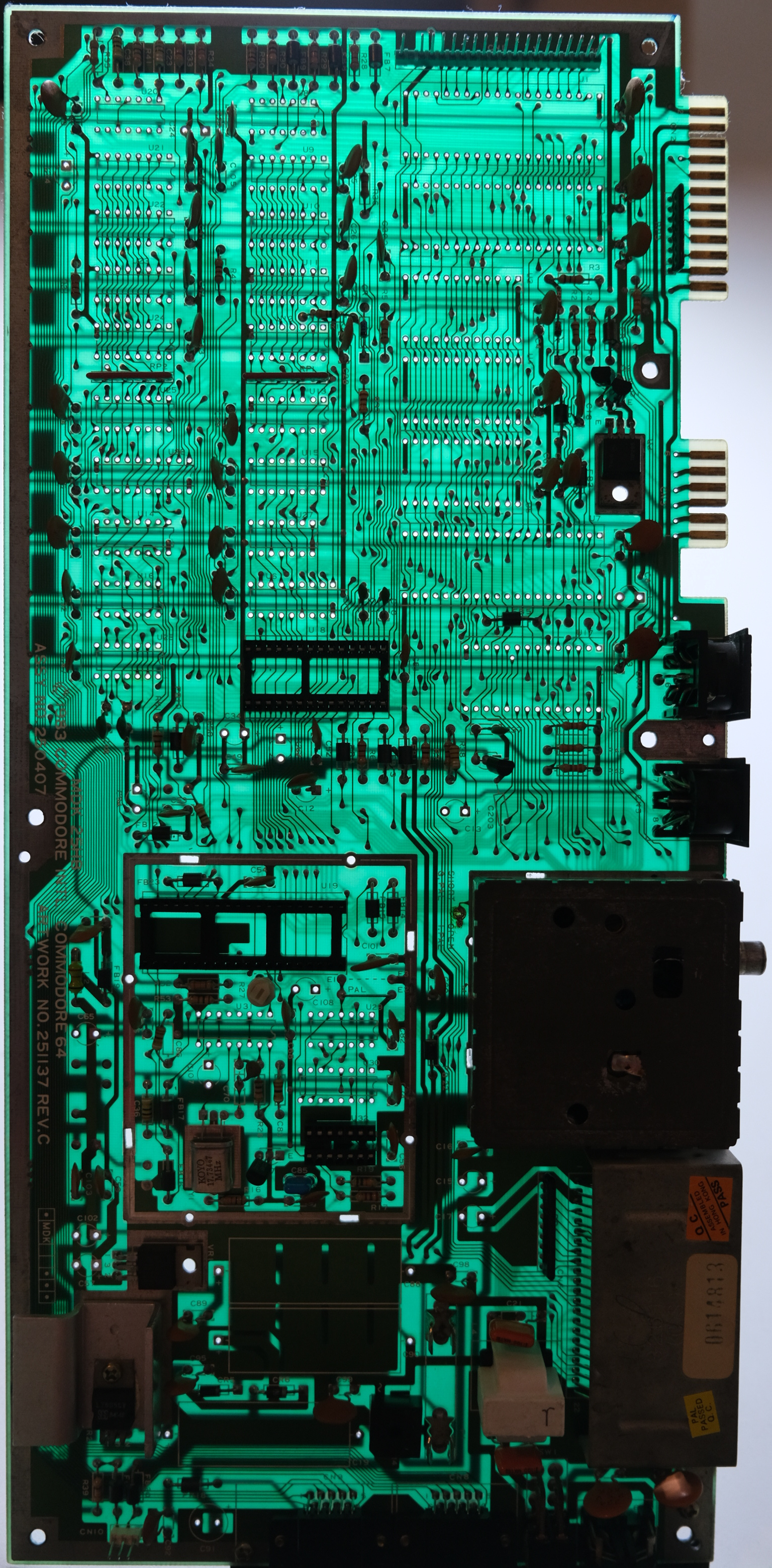 PCB front see through after removal