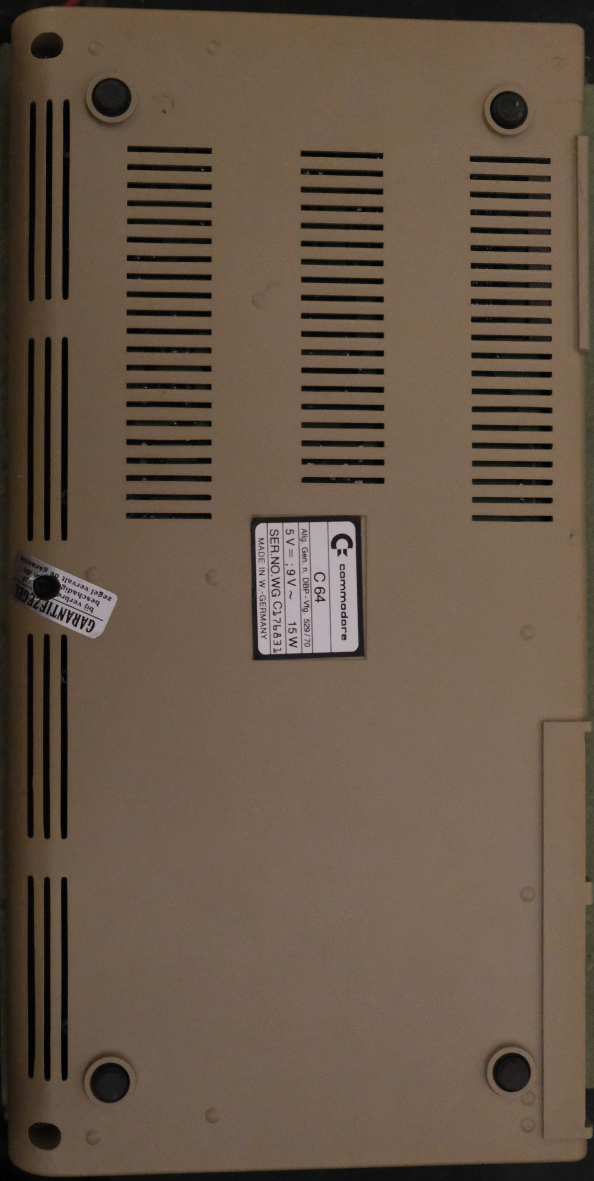 Back of breadbin as received