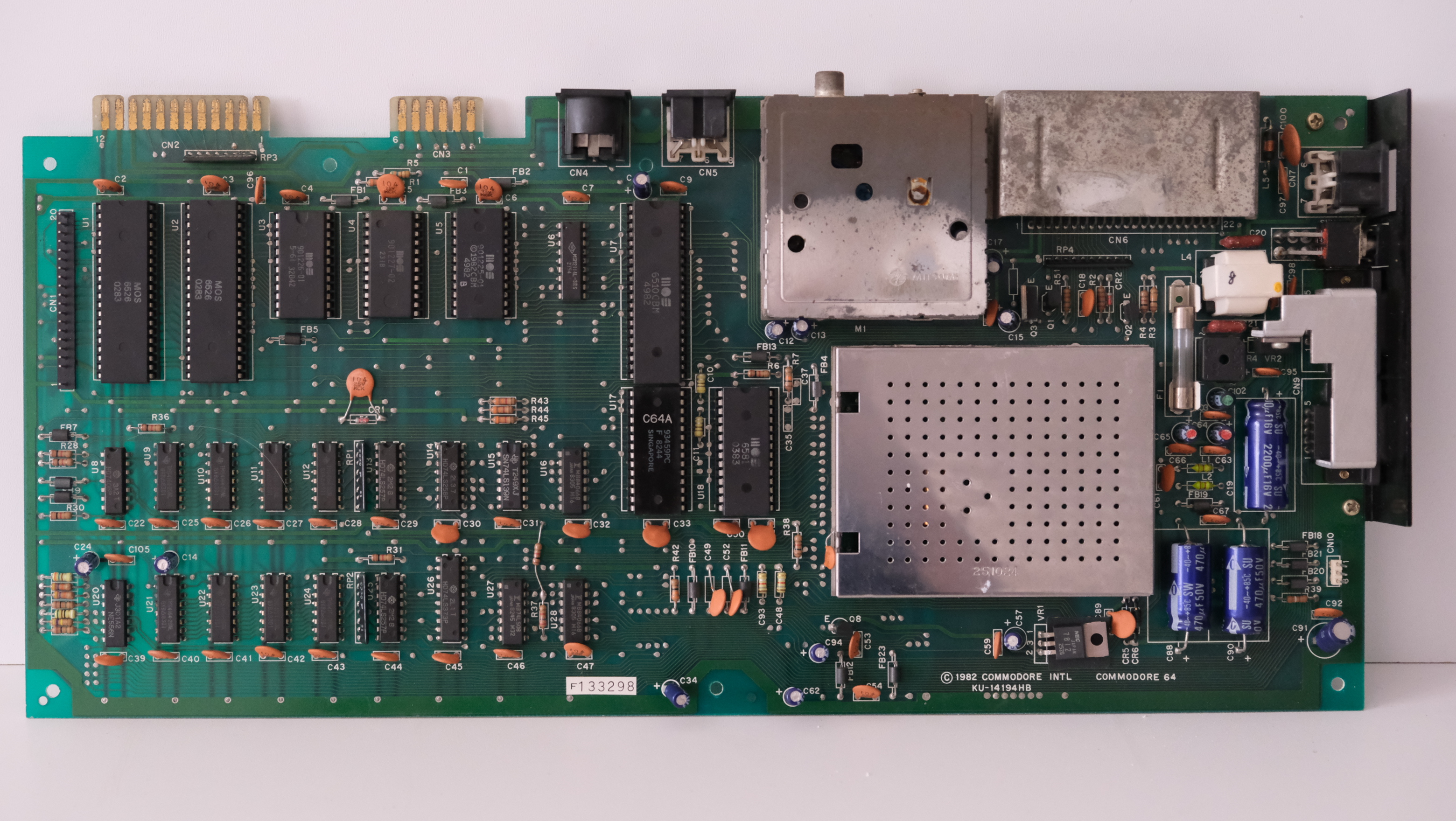 Top of board as received